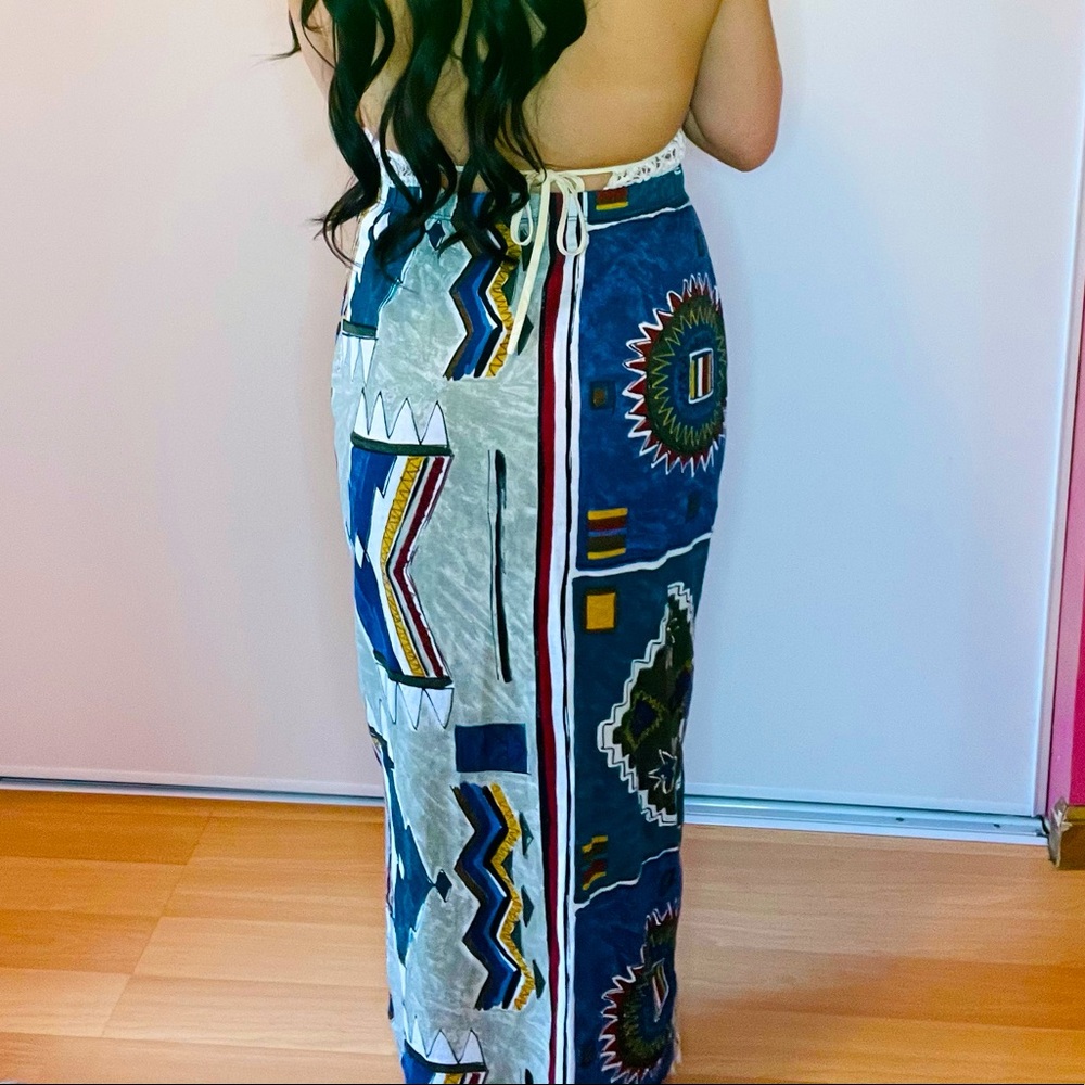Colorful Geometric Patterned Skirt - Picture 9 of 16